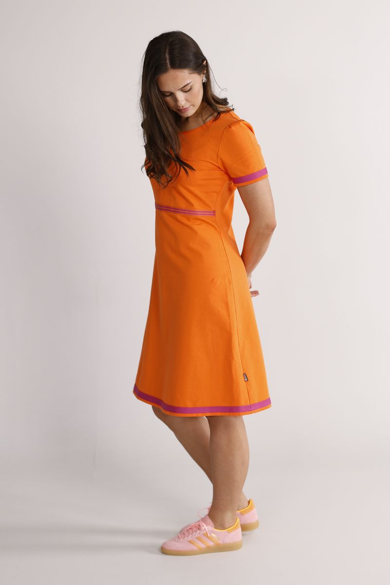 Pauline orange and pink dress