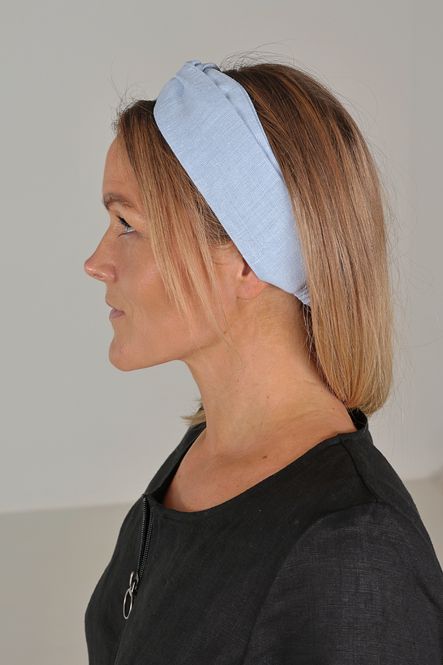 Main Image Berte hairband linen sky blue