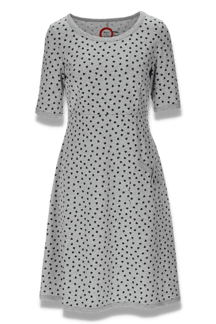 Main Image Kira grey dresses with small hearts