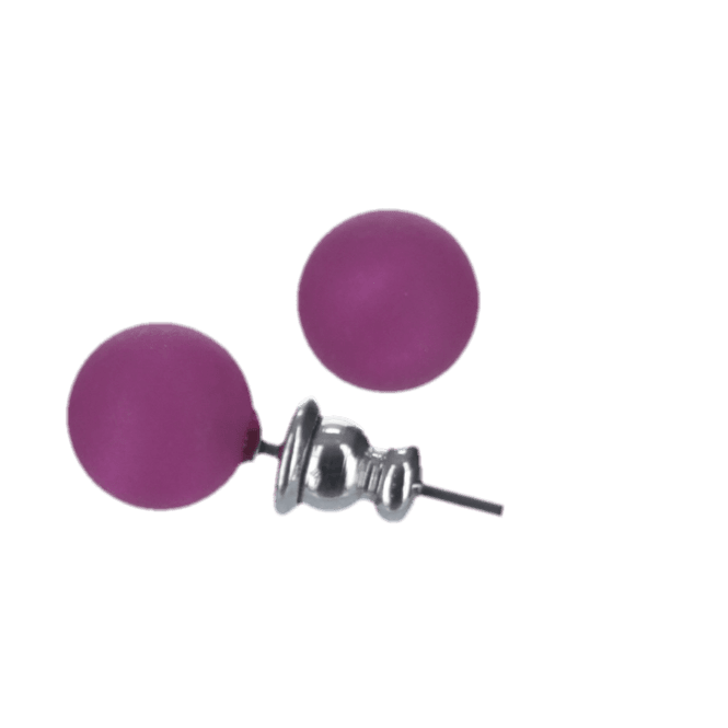 Main Image Pearl earrings cerise resin 
