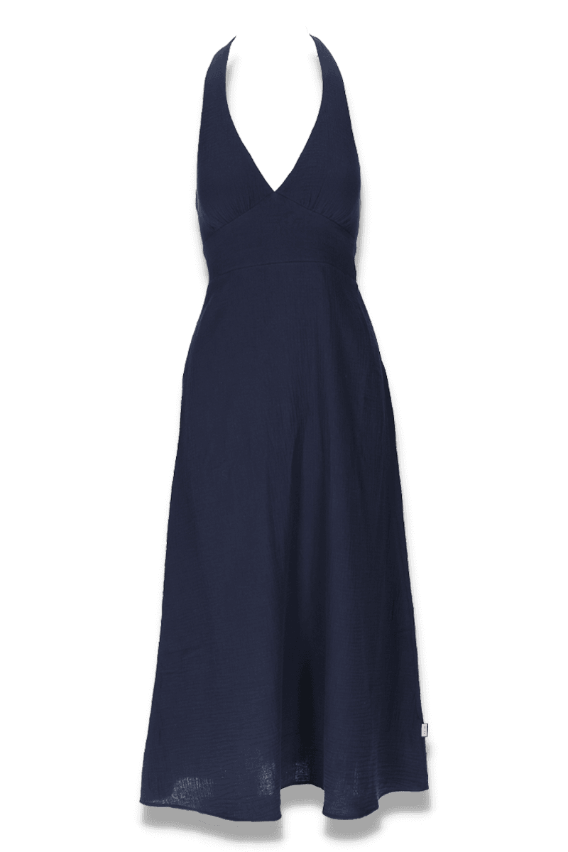 Babette navyblue halterneck dress