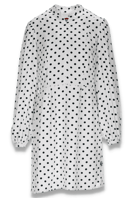 Main Image Trazy white and black polkadot dress