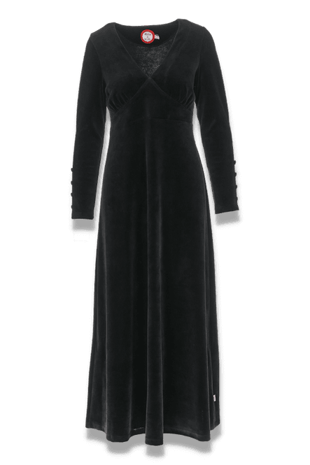 Main Image Inga black long velvet dress
