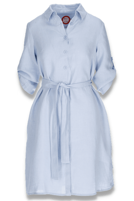 Main Image Fay sky blue  linen shirt dress