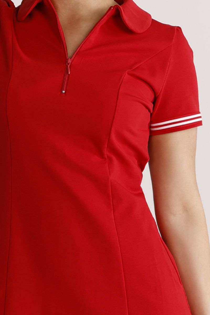 Eden red and white dress