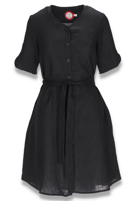 Main Image Alberte black linen dress