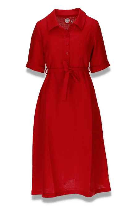 Main Image Pernilla red linen dress