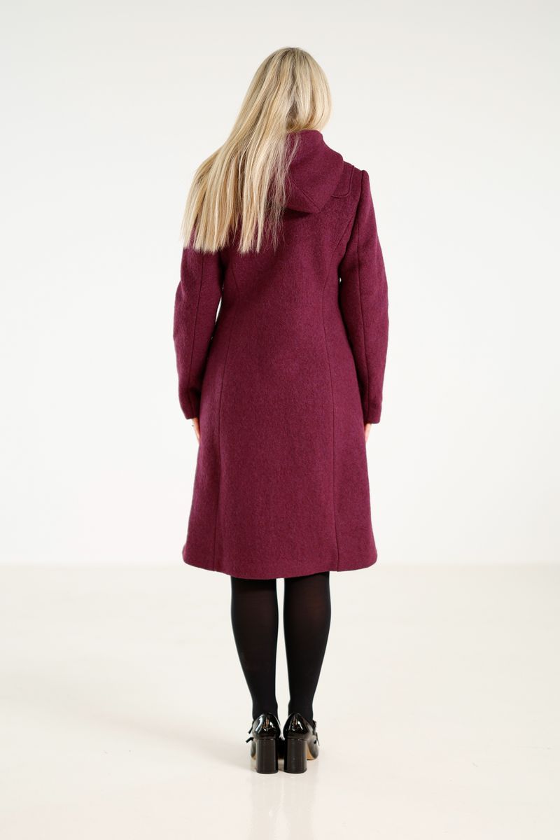 Idunn Duffel coat plum wool