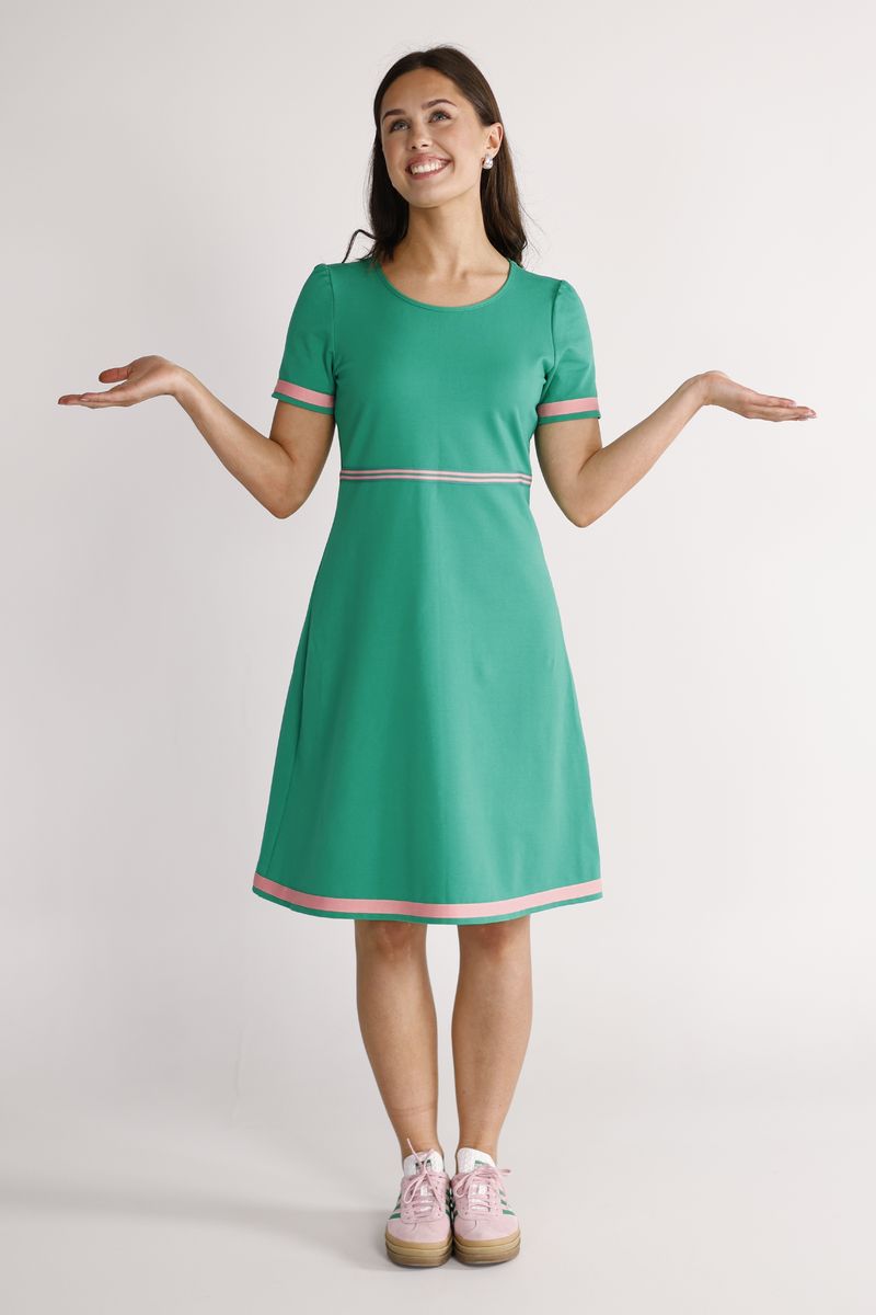 Pauline green and pink dress