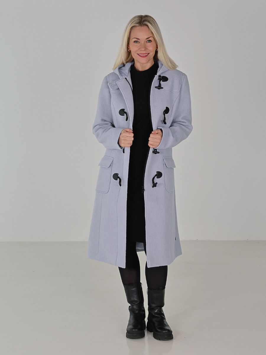 Idunn Duffel coat light blue wool