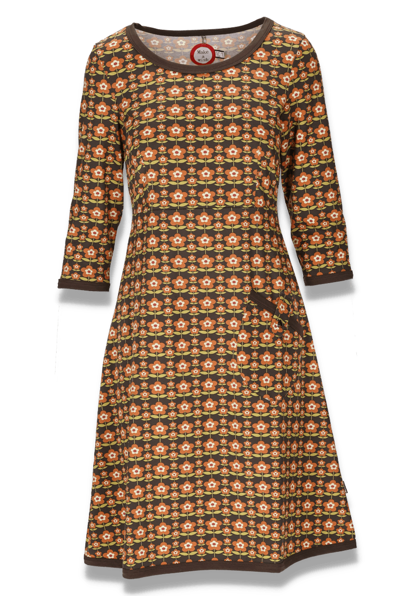 Monica brown retro dress